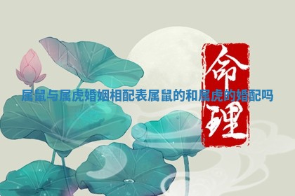 属鼠与属虎婚姻 相配表_ ? 属鼠 ? 的和属虎的婚配吗